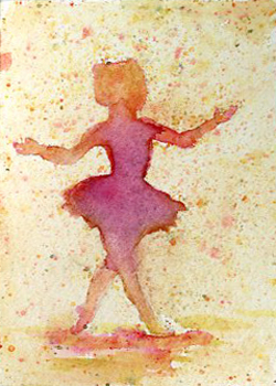 Tiny Dancer II Peg Ginsberg Blue Mounds WI watercolor